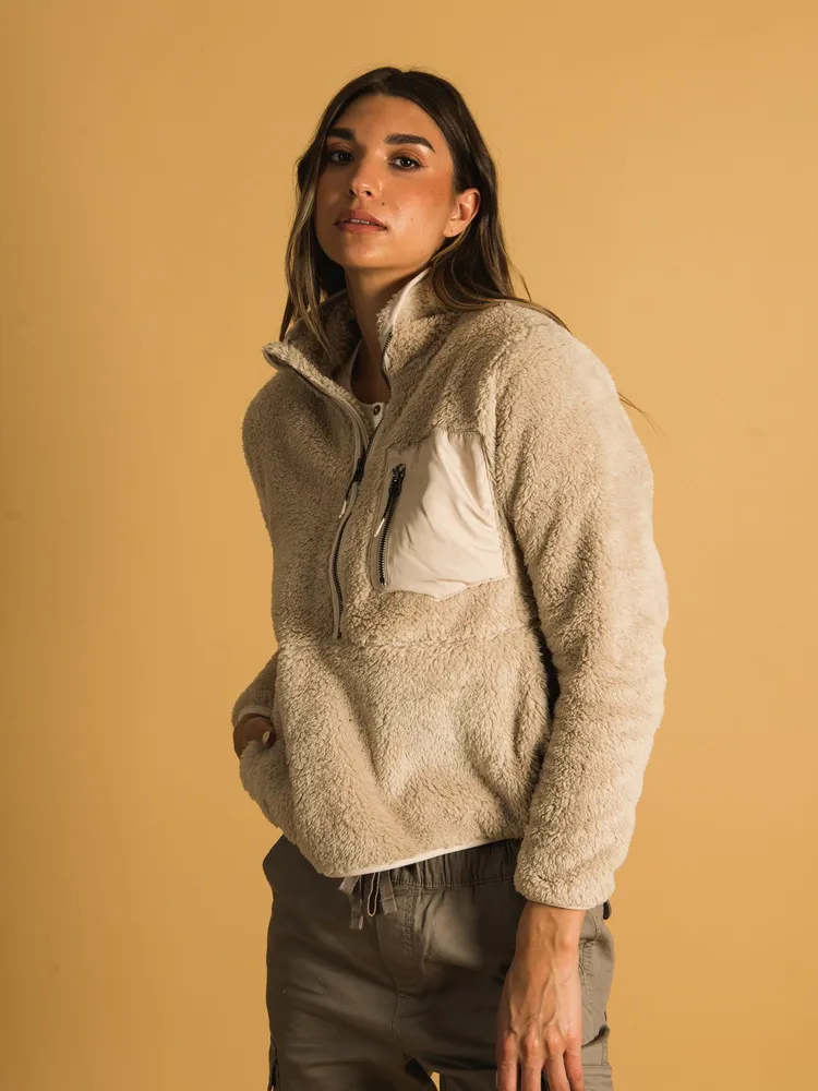 ONLY DALINA LONG SLEEVE HALF ZIP TEDDY - CLEARANCE