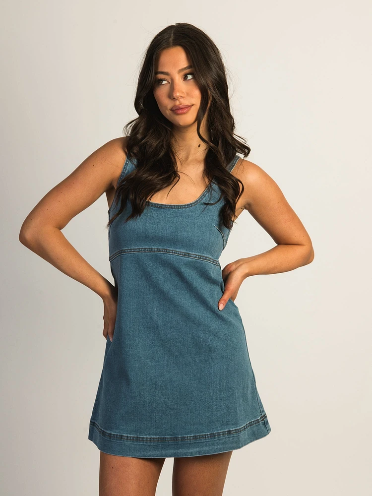 PRINCESS POLLY RAUTHA MINI DENIM DRESS