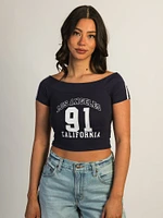 PRINCESS POLLY SERENDIPIA OTS GRAPHIC TOP