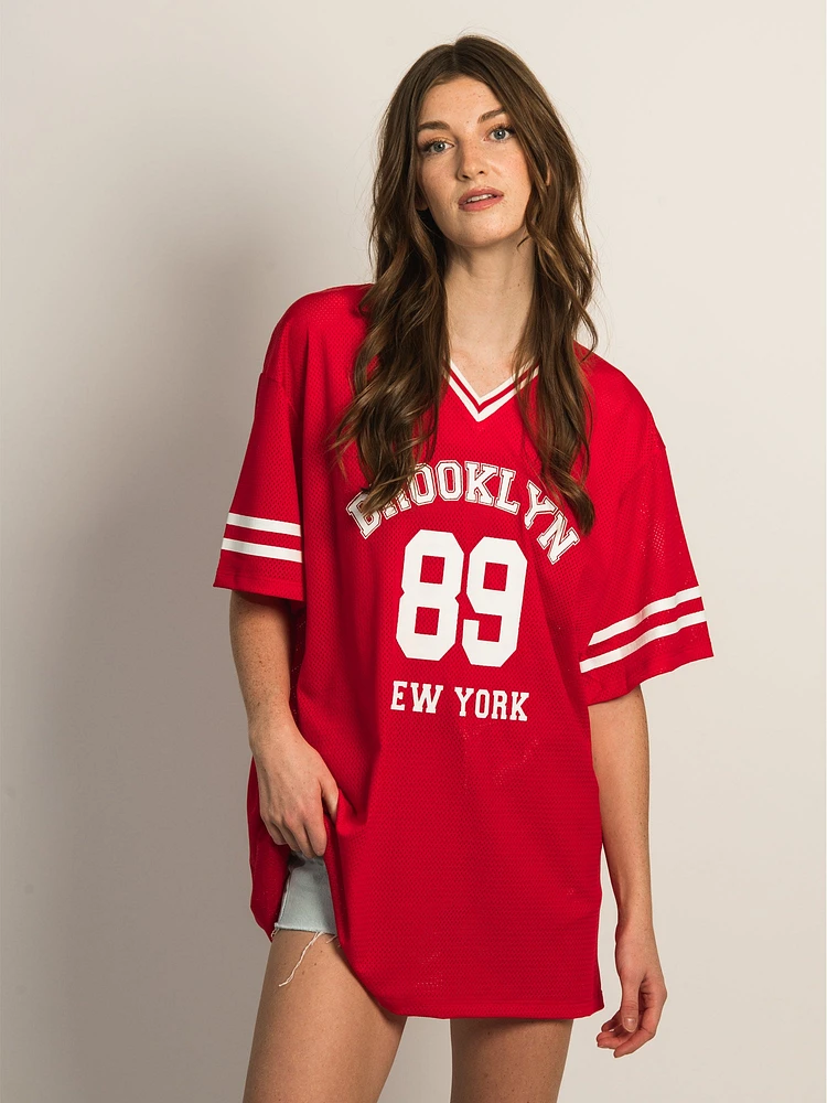 PRINCESS POLLY MICHAIL JERSEY MINI DRESS - RED