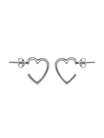 PURA VIDA HEART HOOP EARRINGS - CLEARANCE