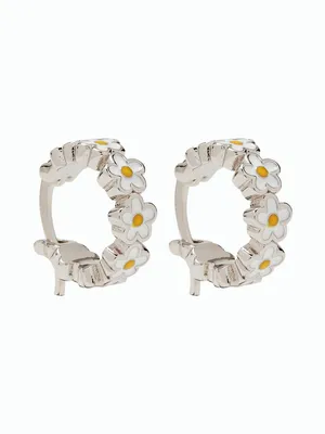 PURA VIDA PAINTED BLOOMS HOOP EARRINGS - CLEARANCE