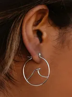 PURA VIDA LG WAVE HOOP EARRINGS - CLEARANCE