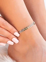 BRACELET DE CHEVILLE EN CHAÎNE À CHEVRONS