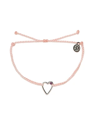 BRACELET DE PIERRES EN FORME DE CŒUR