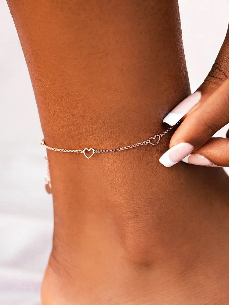 PURA VIDA DAINTY HEARTS ANKLET