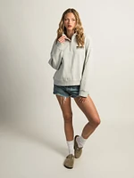 RIP CURL SURF PUFF QUARTER ZIP - GREY