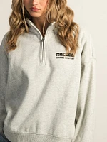 RIP CURL SURF PUFF QUARTER ZIP - GREY