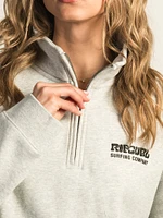 RIP CURL SURF PUFF QUARTER ZIP - GREY