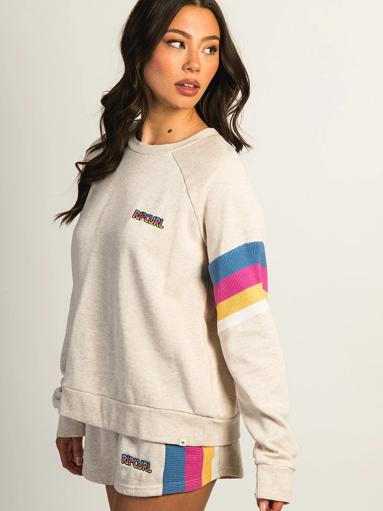 RIP CURL LAS DALIAS RAGLAN CREWNECK