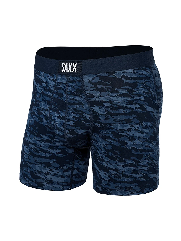 BOXER SAXX ULTRA – BASIN CAMO BLEU MARINE