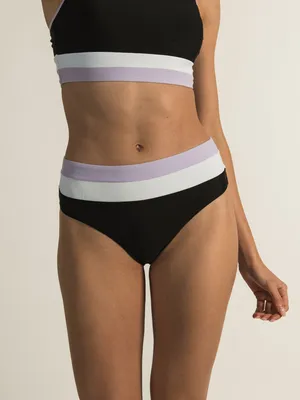 SKINNY DIP HIGH WAIST COLOUR BLOCK BOTTOM - CLEARANCE