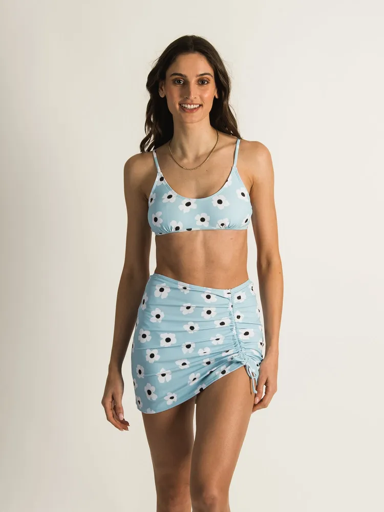 SKINNY DIP BIG DAISY SCRUNCH SKIRT - CLEARANCE