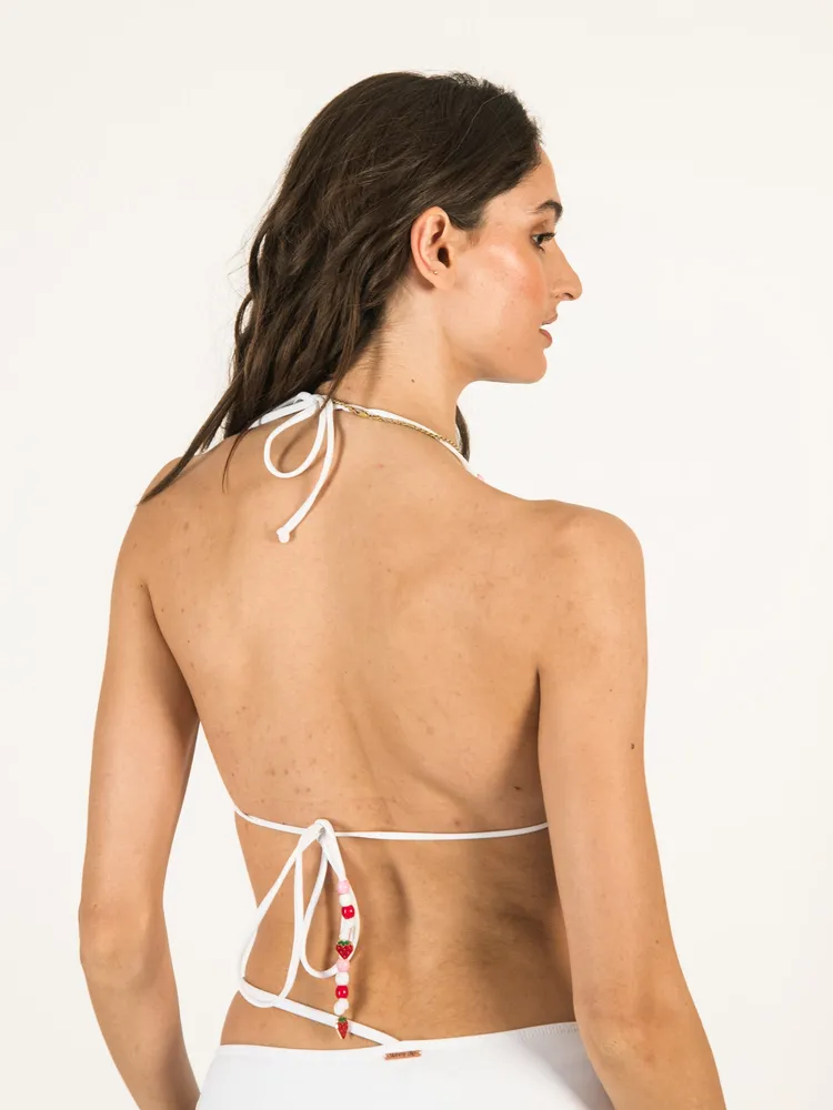 SKINNY DIP BERRY CRUSH DOUBLE STRING BEAD TRI TOP - CLEARANCE