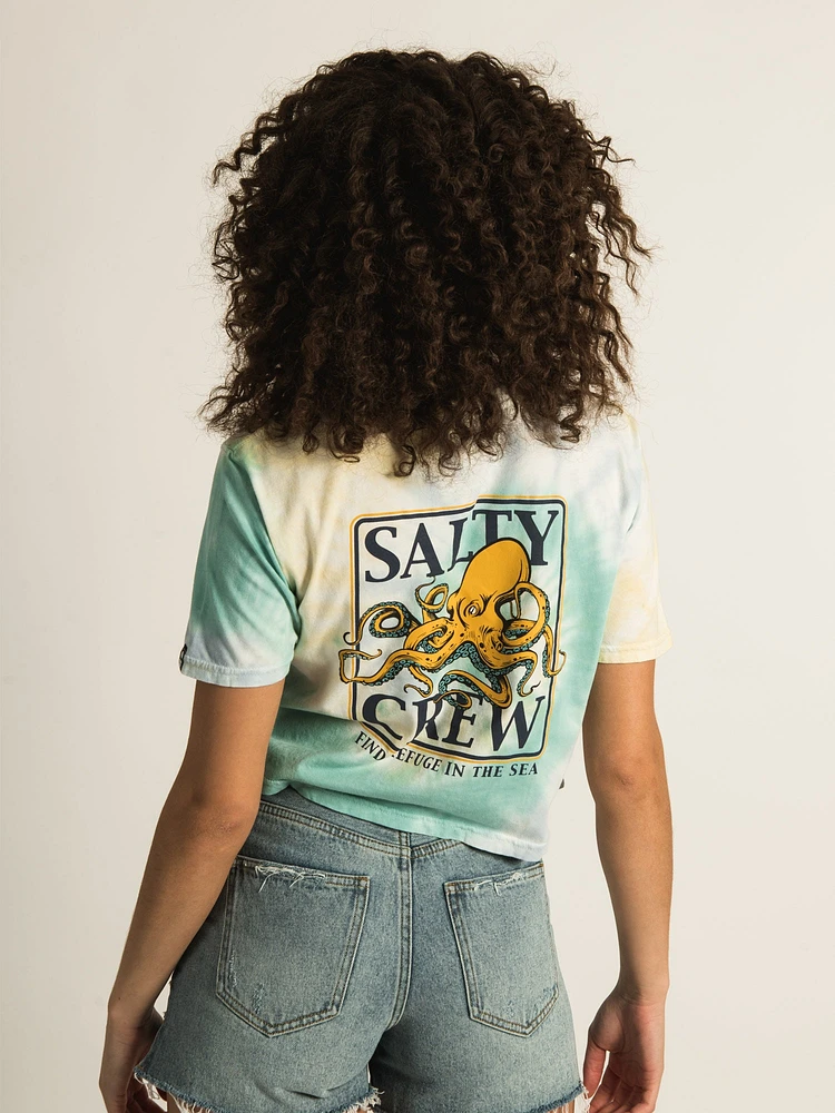 SALTY CREW INK SLINGER CROP BOYFRIEND T-SHIRT - CLEARANCE