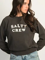 SALTY CREW FIRST MATE APPLIQUE CREWNECK