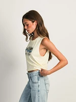 SALTY CREW MESSAGE CROPPED TANK TOP