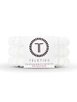 TELETIES HAIR TIE LARGE - COCONUT WHITE - CLEARANCE