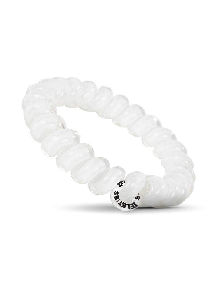 TELETIES HAIR TIE LARGE - COCONUT WHITE - CLEARANCE