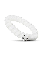 TELETIES HAIR TIE LARGE - COCONUT WHITE - CLEARANCE