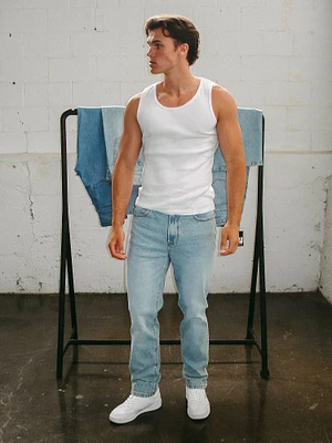 TAINTED 90'S STRAIGHT LEG DENIM - LIGHT WASH