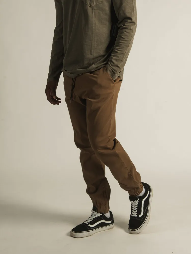 TAINTED CROCKETT RUGBY JOGGER - FLAX CLEARANCE