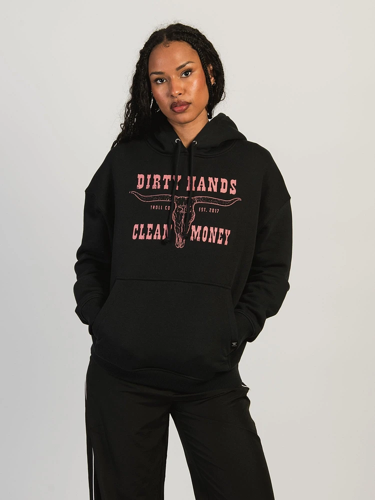 TROLL CO. DHCM LH PULLOVER HOODIE - BLACK