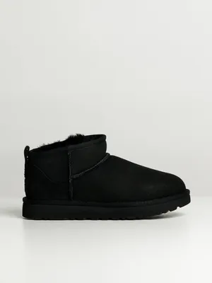 WOMENS UGG CLASSIC ULTRA MINI BOOT - BLACK