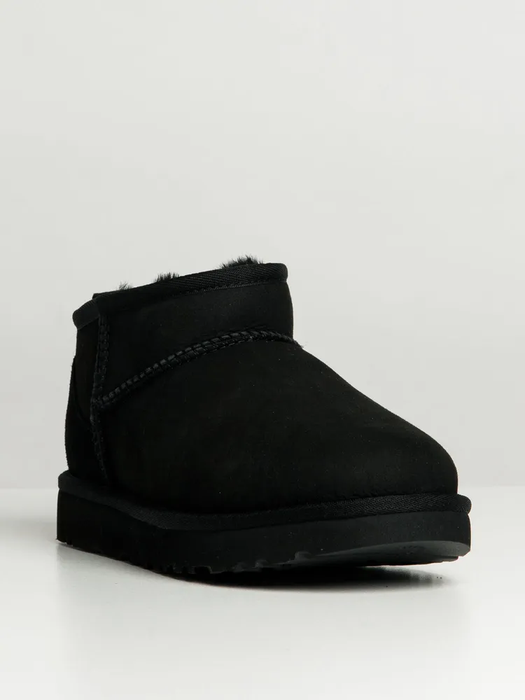 WOMENS UGG CLASSIC ULTRA MINI BOOT - BLACK