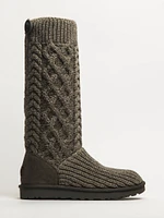 WOMENS UGG CLASSIC CARDI CABLED KNIT BOOT - GREY