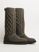WOMENS UGG CLASSIC CARDI CABLED KNIT BOOT - GREY