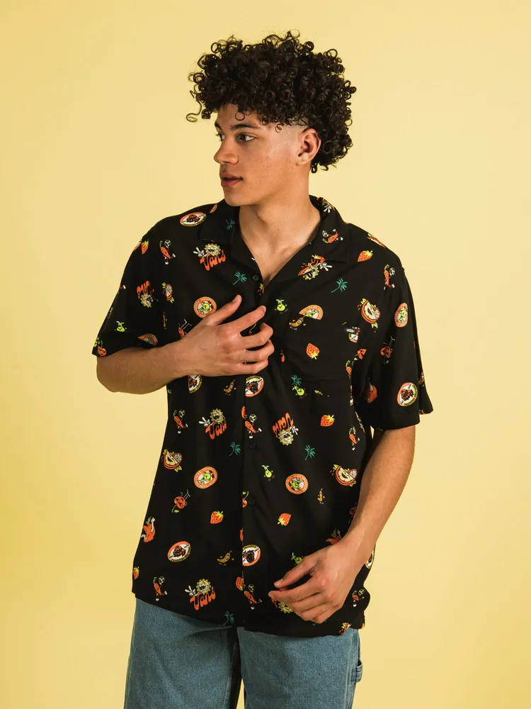 VANS STICKERS SHORT SLEEVE WOVEN - CLEARANCE