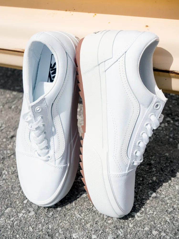 Vans Old Skool Stacked White Shop Vans UA Old Skool Stacked Unisex