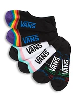 VANS PRIDE CANOODLE SOCKS - 3 PACK MULTI - CLEARANCE