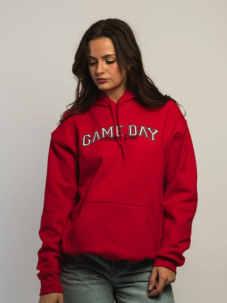HOODIE VERBAGE GAME DAY P/O - ROUGE