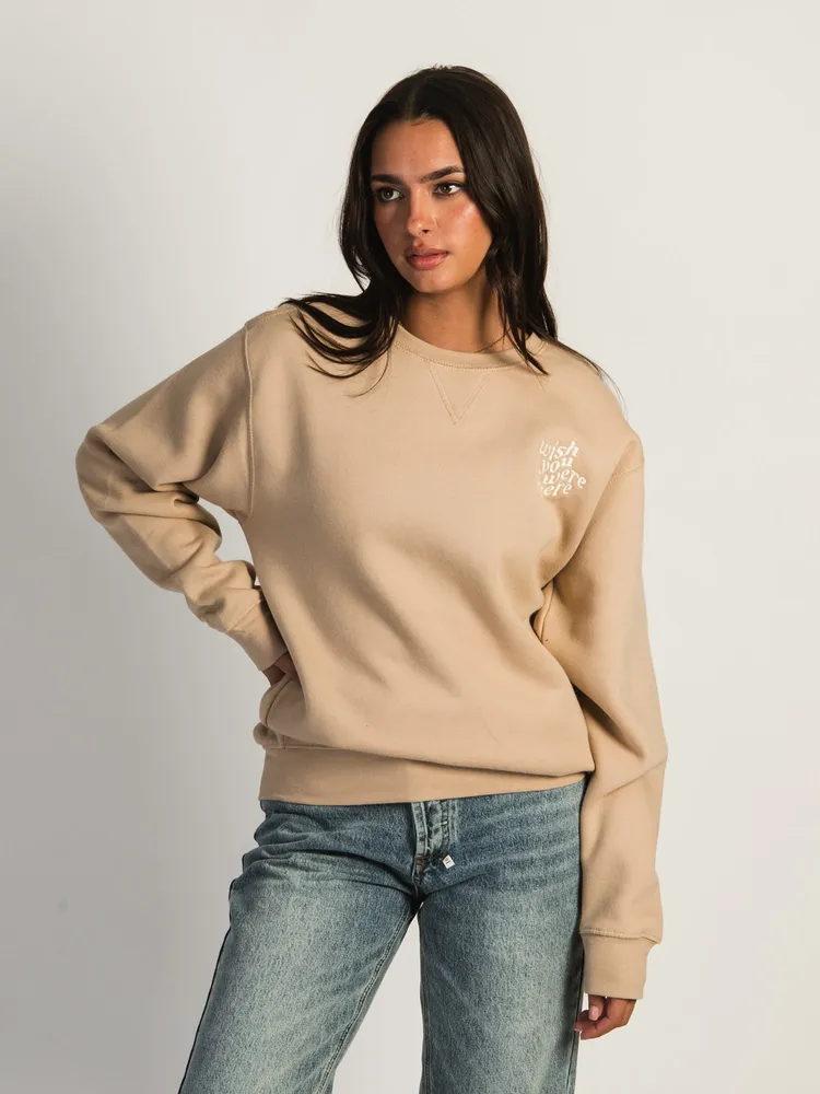 VERBAGE WISH YOU WERE HERE CREWNECK - CLEARANCE