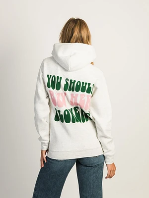 VERBAGE BUY HER FLOWERS HOODIE