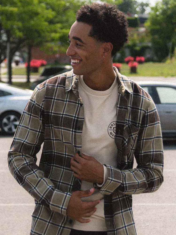 VOLCOM CADEN LONG SLEEVE PLAID - CLEARANCE