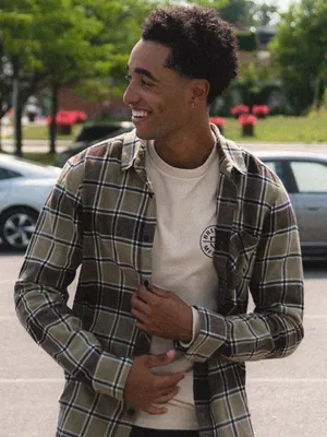 VOLCOM CADEN LONG SLEEVE PLAID - CLEARANCE