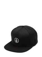 VOLCOM QUARTER TWILL SNAPBACK HAT - BLACK - CLEARANCE