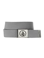VOLCOM CIRCLE WEB BELT - HEATHER GREY - CLEARANCE
