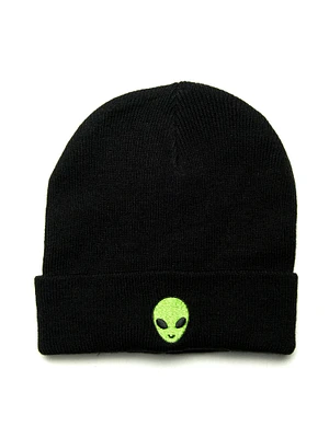 KOLBY BLACK EMBROIDERED BEANIE