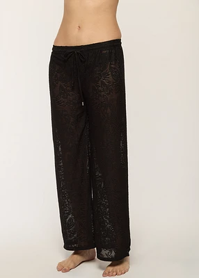 Beach pants with flowers