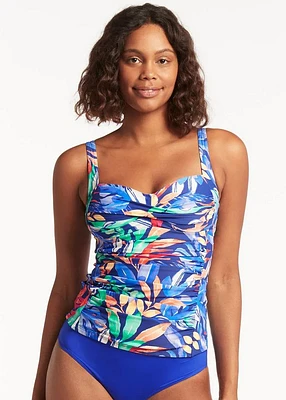 Cabana Twist Front Multifit Tankini