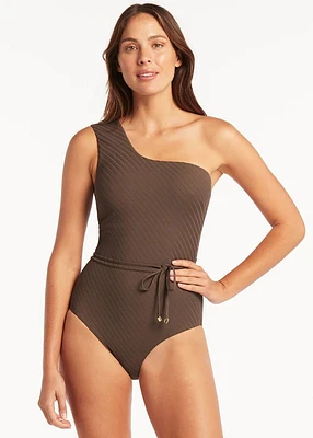 Vesper Wide Strap Diagonal One Piece