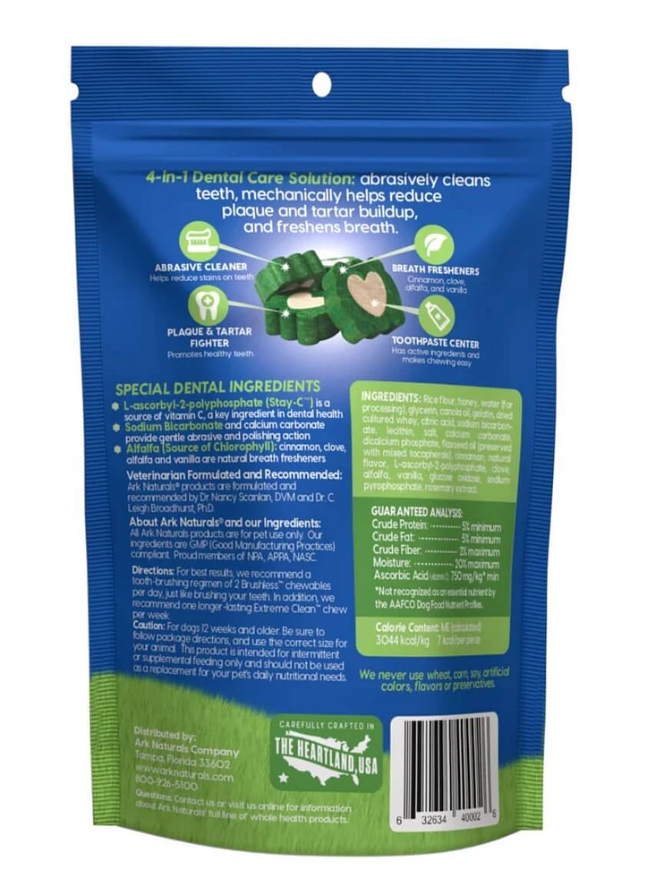 Ark Naturals - Dog Dental Treats - Brushless Toothpaste Chews