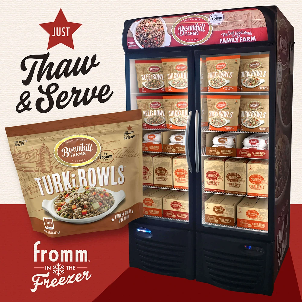 - Gently Cooked Sous Vide Frozen Dog Food - Nutrient Rich TurkiBowls - For All Dog Breeds & Ages