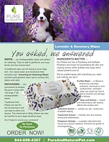 Pure and Natural Pet - Dog Wipes - Lavender & Rosemary