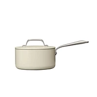 Crate & Barrel EvenCook Ceramic ™ Cream Nonstick 8-Piece Cookware Set with Bonus