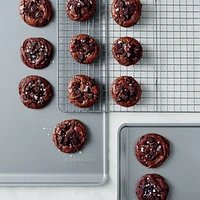 Crate & Barrel Silver 3-Piece Non-Stick Cookie Sheet and Cooling Rack Set